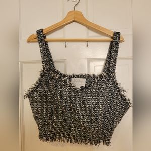 Tweed crop top mare mare size l